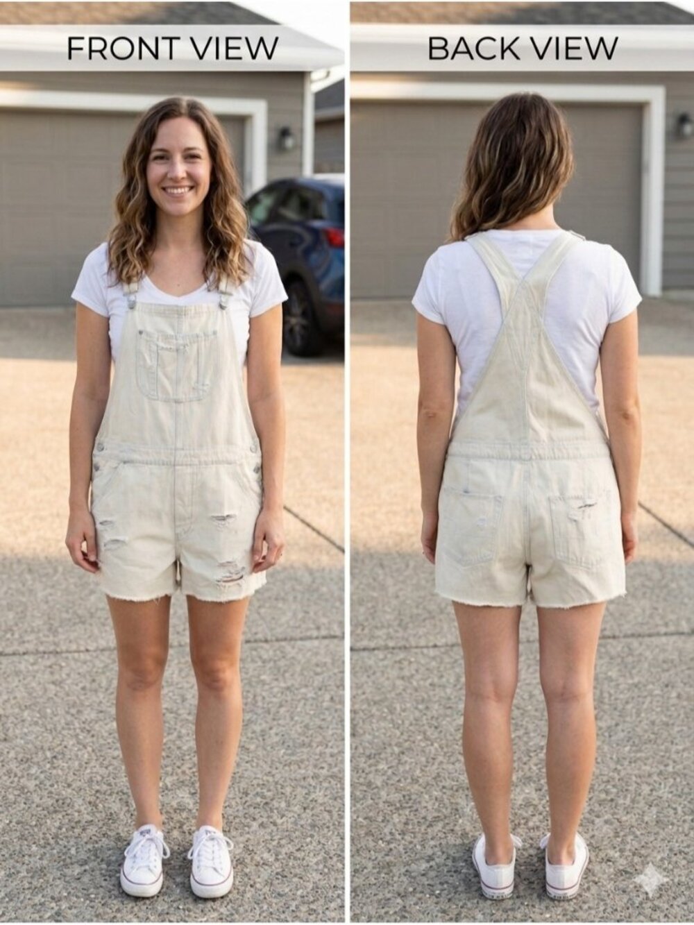 American Eagle Distressed Acid Wash Denim Short Overalls Shortalls Women Size S